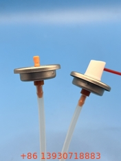 25.4mm Metal Paint Spray Can Valve με τυπικό φυσικό σωλήνα βύθισης και εξωτερική λαμαρίνη Buna