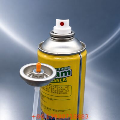 1 Inch Foam Aerosol Valve Assembly with Metal + Plastic Components and 57mm / 65mm Cap Options