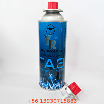 κενό 227g 0.20mm παχύ μπουκάλι αερίου βουτανίου στρατοπέδευσης κασετών αερίου βουτανίου κασσίτερου