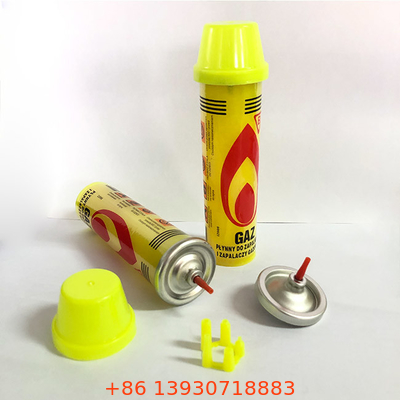 80ml ξαναγεμίσματα Eco μεταλλικών κουτιών μπουκαλιών αερίου σομπών στρατοπέδευσης βουτανίου φιλικό