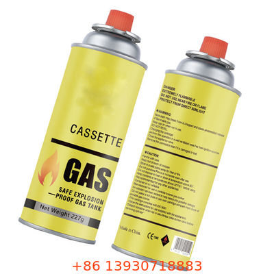 Βαλβίδα αεροζόλ εστίας αερίου βουτανίου με κόκκινο καπάκι για κάμπινγκ, πικνίκ και μαγείρεμα σε τραπέζι