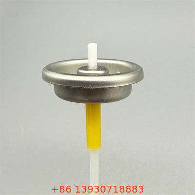 Metered Aerosol Valve with Dosing Solution for Commercial Restroom Fresheners