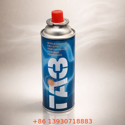 Vanvula de gas butano de hojalata de una pulgada con válvula de aerosol a prueba de fugas para estufas portátiles