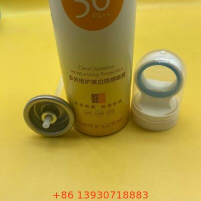 Αντηλιακό Spray Aerosol Valve με λειτουργία 360 μοιρών, στεγανοποιητικό στεγανοποιητικό και ανθεκτικό στο φράξιμο ακροφύσιο για προστασία SPF και UV